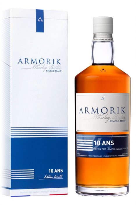 Armorik, 10 Ans (10YO) French Single Malt Whisky (700ml)