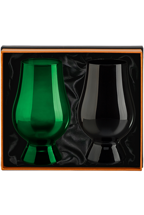 Glencairn, Solid Presentation Box with 2 Blind Tasting Whisky Glasses (Green/Black)